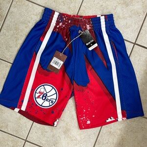 NBA Hyper Hoops Swingman Shorts 76ers 1996, Hardwood Classics - NWT!